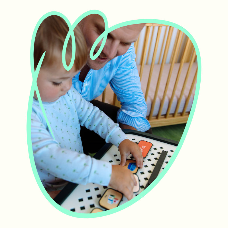 Boy and dad using Small Springboard