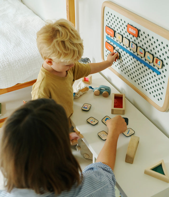 Boy and mom using Small Springboard